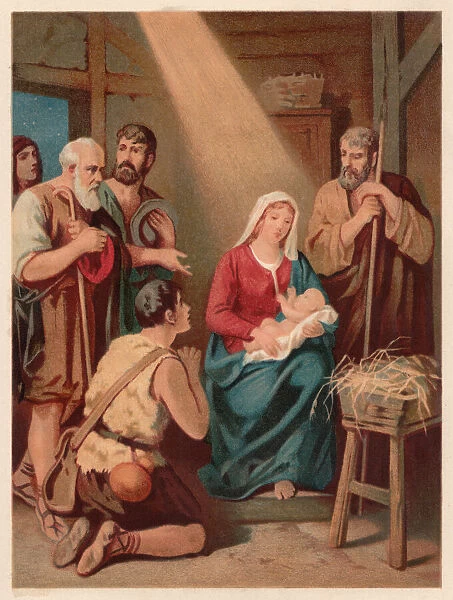 The Birth of Christ, chromolithograph, published in 1886