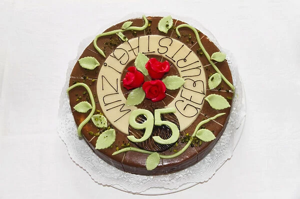 Birthday cake, 95th birthday, Germany, Europe