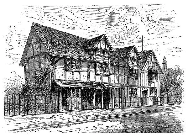 The birthplace of William Shakespeare (1564 - 1616), Stratford