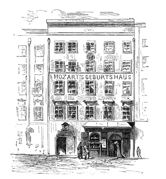 Framed Print : Birthplace of Wolfgang Amadeus Mozart