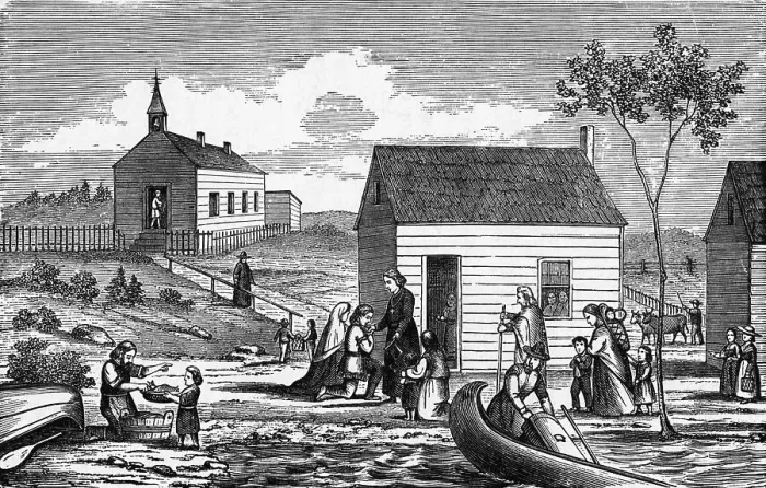 Framed Print : Bishop Baraga Visiting Indian Station Framed Print : Bishop Baraga Visiting Indian Station