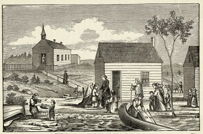 Framed Print : Bishop Baraga Visiting Indian Station Framed Print : Bishop Baraga Visiting Indian Station