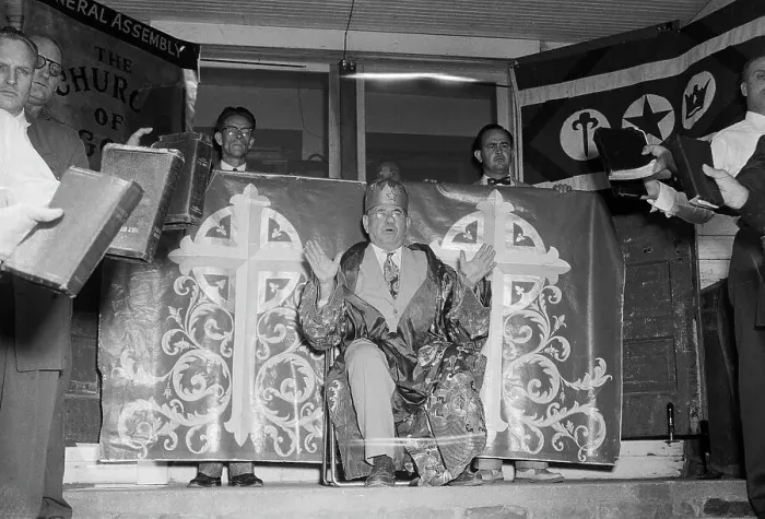 Framed Print : Bishop Homer Tomlinson Proclaiming Himself King of Peace Framed Print : Bishop Homer Tomlinson Proclaiming Himself King of Peace