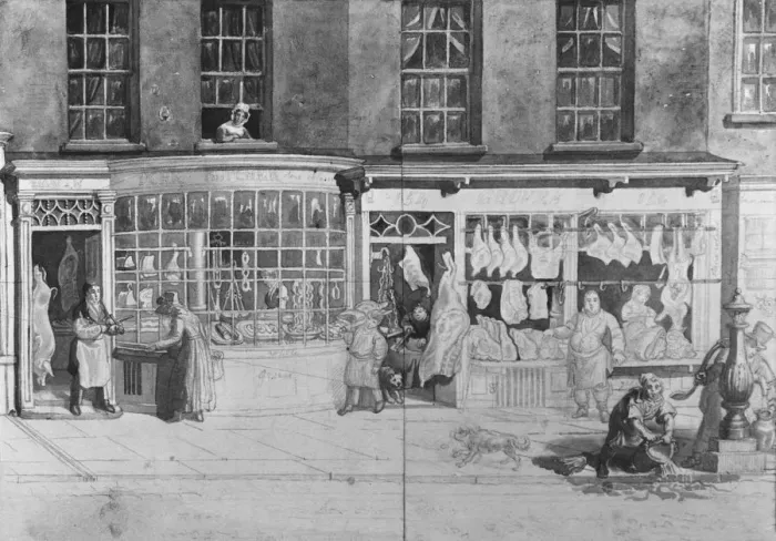 Framed Print : Bishopsgate Butcher s Framed Print : Bishopsgate Butcher s