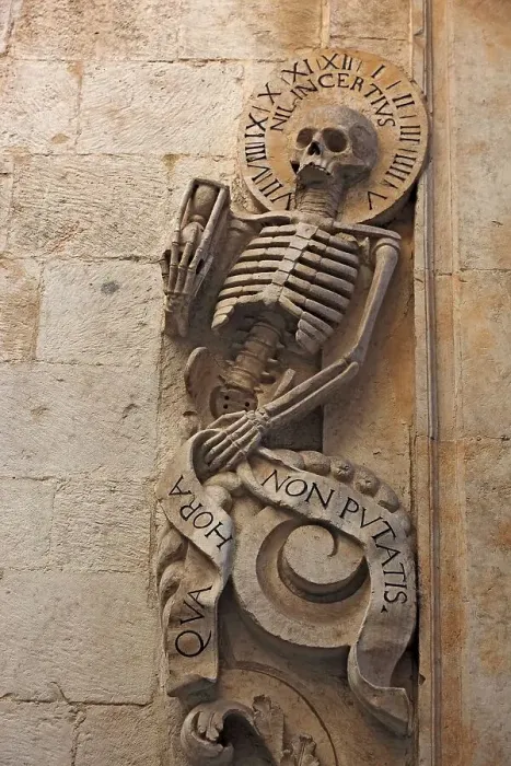Framed Print : Bitonto, Chiesa del Purgatorio, skeletal sculptures on the portal, Apulia, Italy Framed Print : Bitonto, Chiesa del Purgatorio, skeletal sculptures on the portal, Apulia, Italy