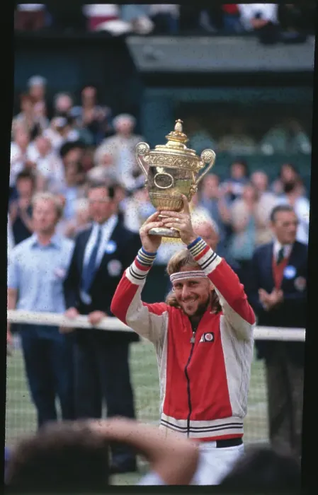 Framed Print : Bjorn Borg Raising Trophy Framed Print : Bjorn Borg Raising Trophy