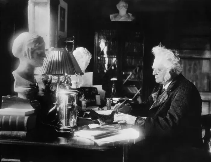 Framed Print : Bjornsterne Bjornson Writing At Desk Framed Print : Bjornsterne Bjornson Writing At Desk