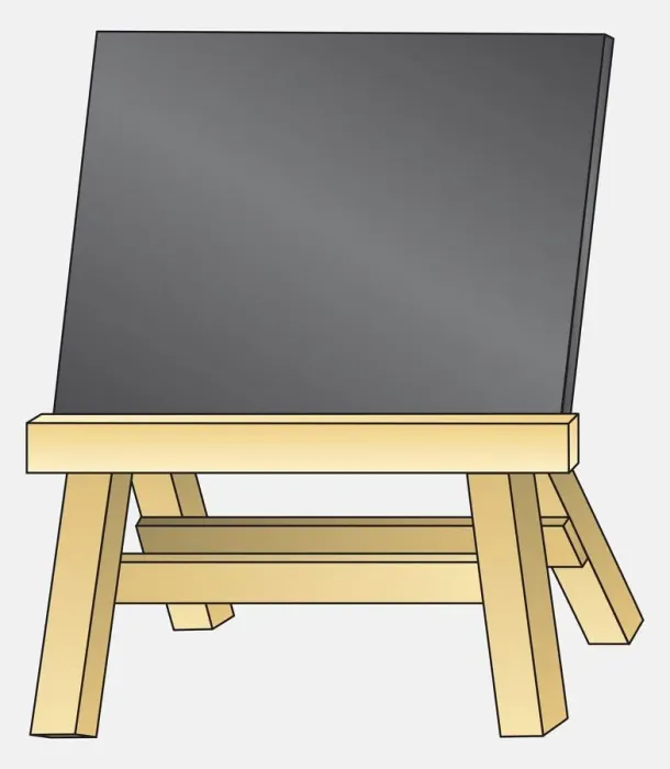 Framed Print : Black board on stand Framed Print : Black board on stand