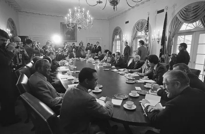 Framed Print : Black Congressmen Meeting with President Nixon Framed Print : Black Congressmen Meeting with President Nixon
