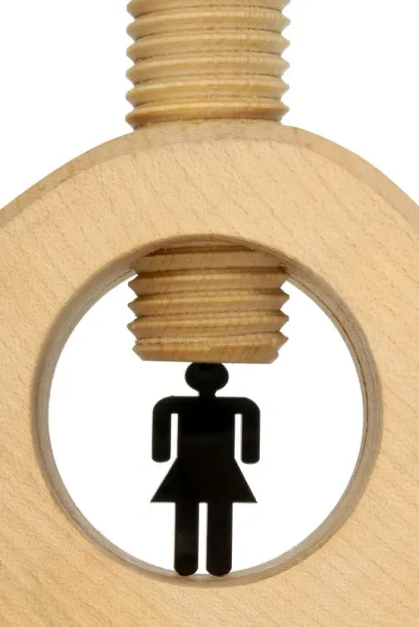 Framed Print : Black figure of a female in a clamp, pressure to perform Framed Print : Black figure of a female in a clamp, pressure to perform