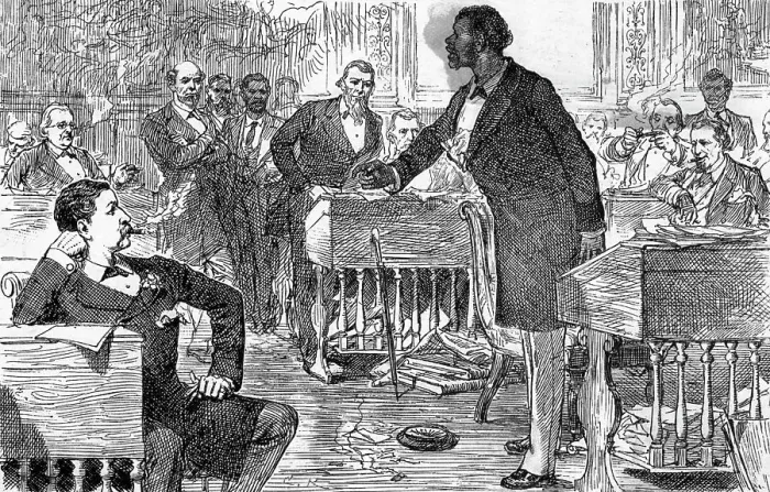 Framed Print : Black Man Addressing Southern Parliament Framed Print : Black Man Addressing Southern Parliament
