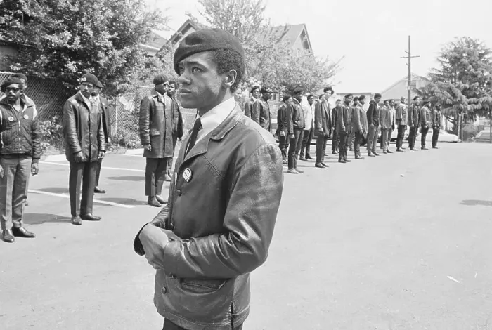 Framed Print : Black Panther Drill During Funeral Framed Print : Black Panther Drill During Funeral