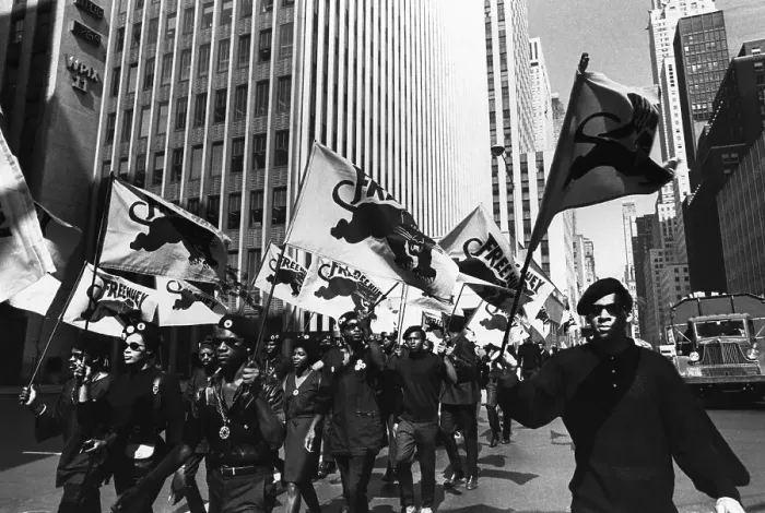 Framed Print : The Black Panthers March in New York Framed Print : The Black Panthers March in New York