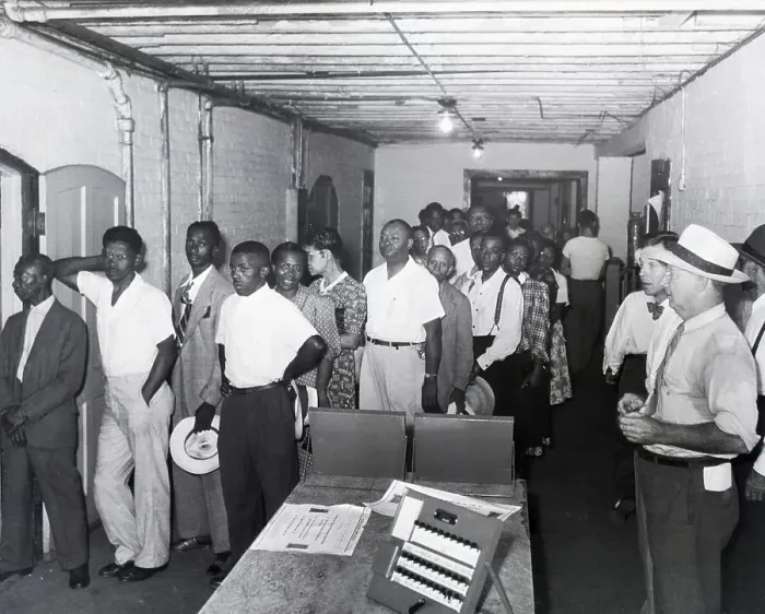 Framed Print : Black People In Line To Vote Framed Print : Black People In Line To Vote