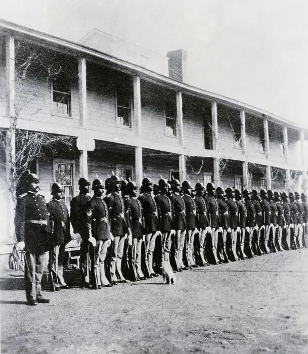 Framed Print : Black Regiment Stands At Attention Framed Print : Black Regiment Stands At Attention