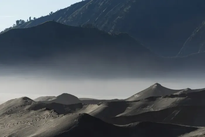 Framed Print : Black sand dune at mountain Bromo Framed Print : Black sand dune at mountain Bromo