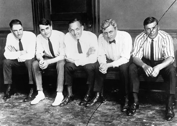Framed Print : Black Sox Defendants with Attorneys