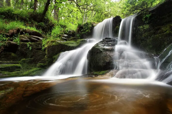 Framed Print : Black spout waterfall spring Pitlochry Scotland Framed Print : Black spout waterfall spring Pitlochry Scotland