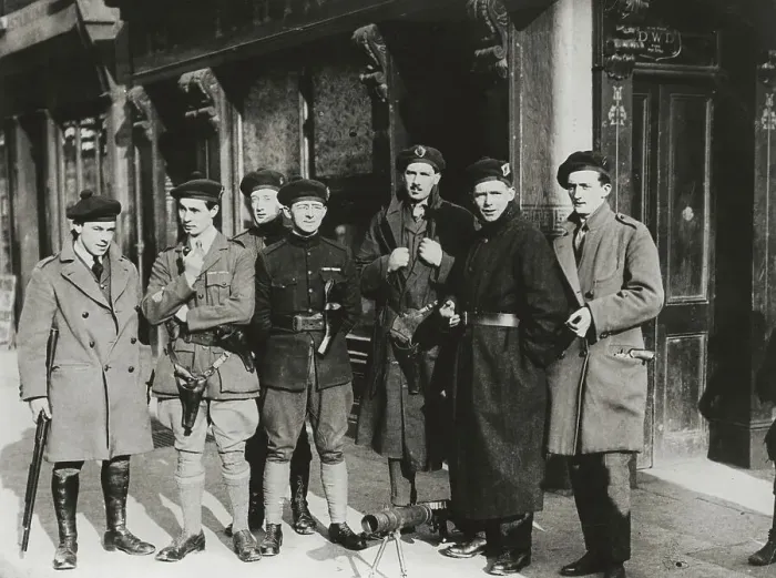 Framed Print : Black and Tans Guarding Dublin Street Framed Print : Black and Tans Guarding Dublin Street