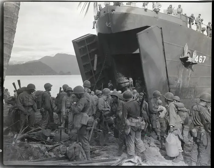 Framed Print : Black Troops Coming Ashore Framed Print : Black Troops Coming Ashore