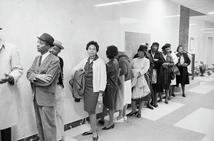 Framed Print : Black Voting Applicants in Selma Framed Print : Black Voting Applicants in Selma