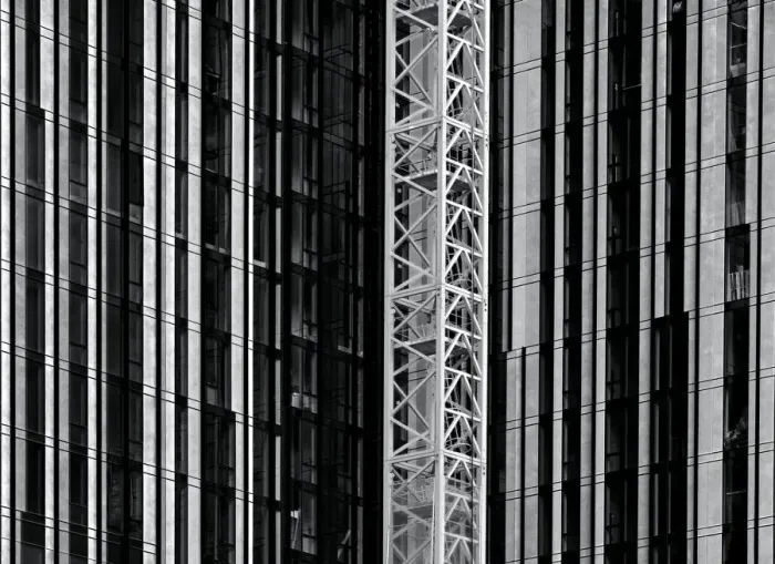 Framed Print : Black And White Building