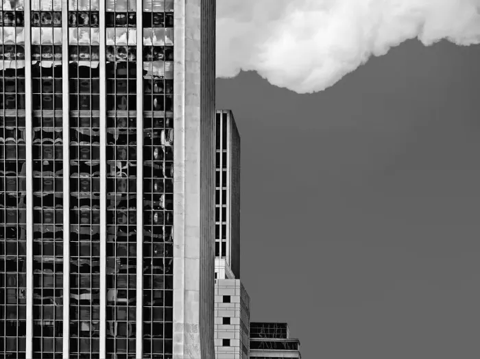Framed Print : Black And White Cityscape Framed Print : Black And White Cityscape