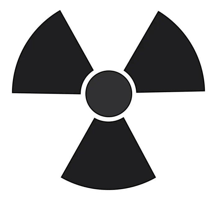 Framed Print : Black and white digital illustration of radioactive warning symbol Framed Print : Black and white digital illustration of radioactive warning symbol