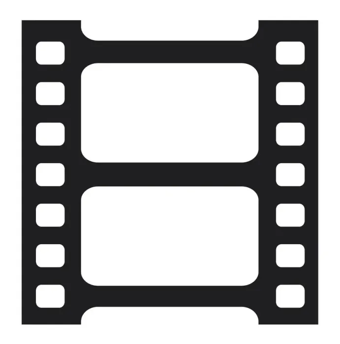 Framed Print : Black and white digital illustration representing camera film Framed Print : Black and white digital illustration representing camera film