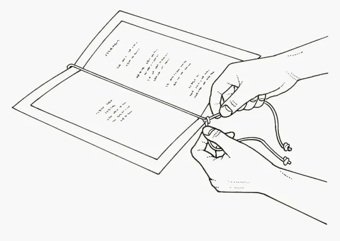 Framed Print : Black and white illustration of adding finishing touches to menu Framed Print : Black and white illustration of adding finishing touches to menu