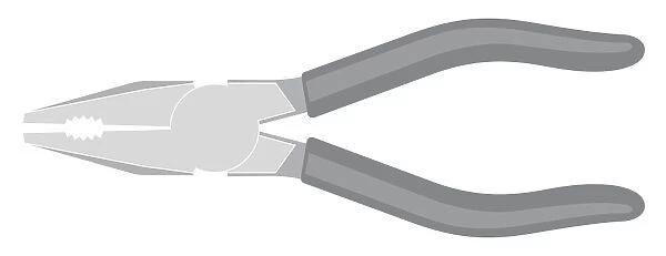 Black and white illustration of combination pliers