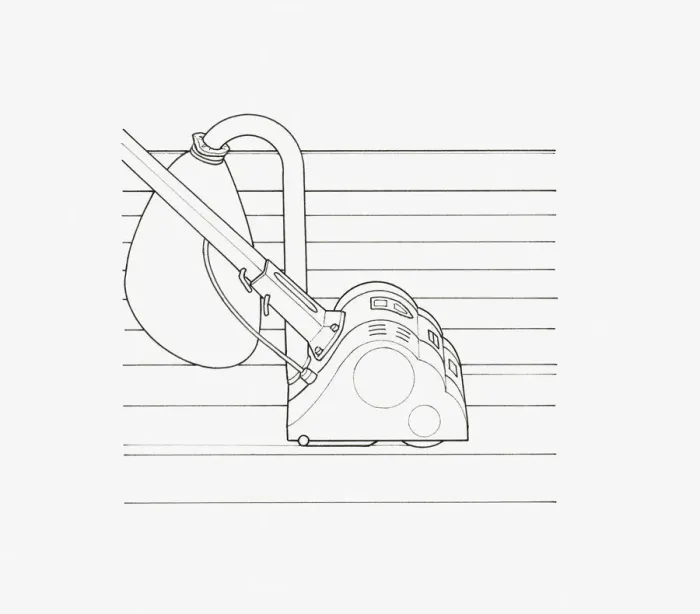 Framed Print : Black and white illustration of drum floor sander with disposable bag Framed Print : Black and white illustration of drum floor sander with disposable bag