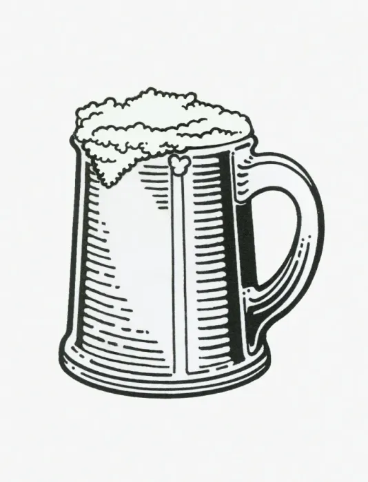 Framed Print : Black and white illustration of Guinness in tankard Framed Print : Black and white illustration of Guinness in tankard