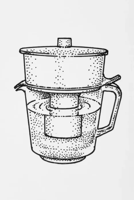 Framed Print : Black and white illustration of household water purifier Framed Print : Black and white illustration of household water purifier
