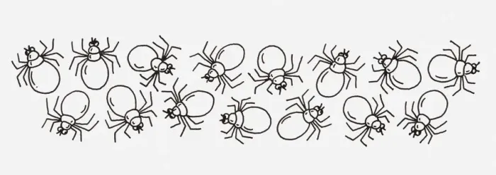 Framed Print : Black and white illustration of spiders Framed Print : Black and white illustration of spiders
