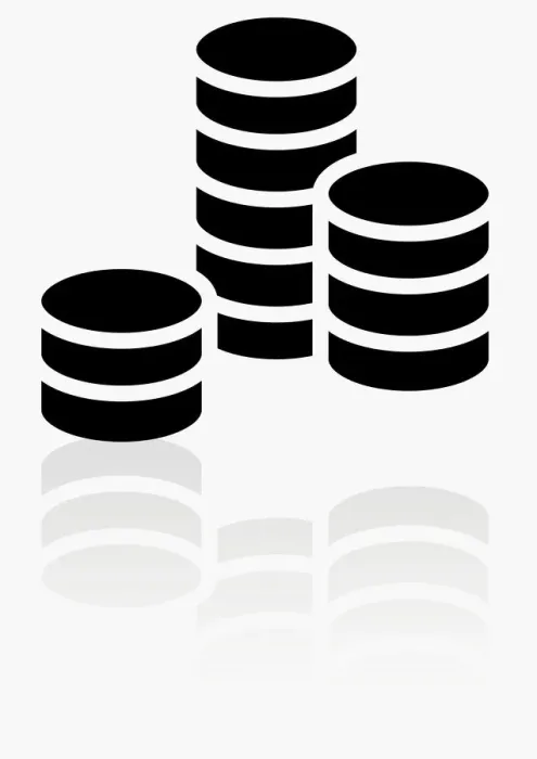 Framed Print : Black and white illustration of stacks of coins Framed Print : Black and white illustration of stacks of coins