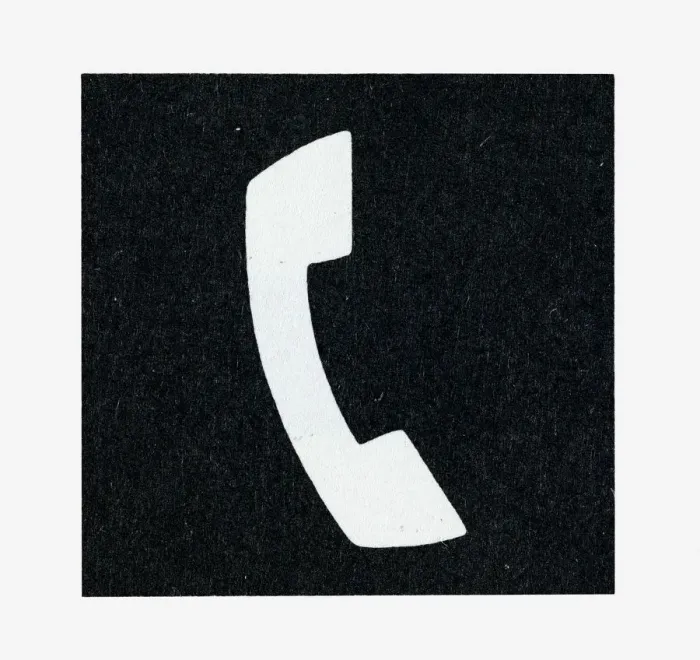 Framed Print : Black and white illustration of telephone receiver Framed Print : Black and white illustration of telephone receiver