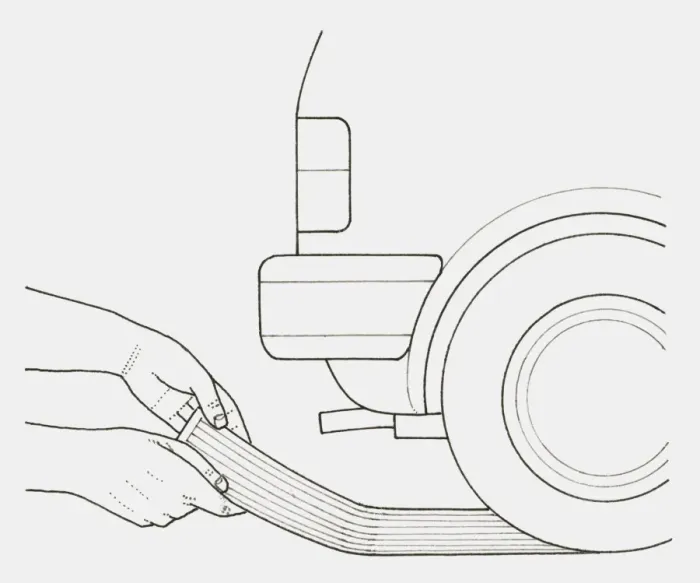 Framed Print : Black and white illustration, using a cars rubber foot mat to provide extra grip for tyres in snow Framed Print : Black and white illustration, using a cars rubber foot mat to provide extra grip for tyres in snow