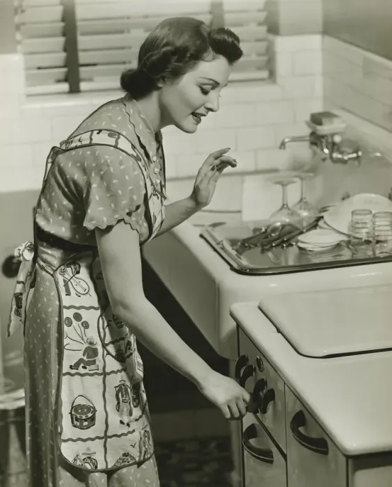 Framed Print : black and white, photography, Three quarter length, Smiling, Standing, Working, Dress