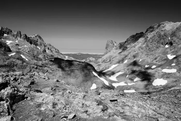 Framed Print : Black & white Picos de Europa, Spain