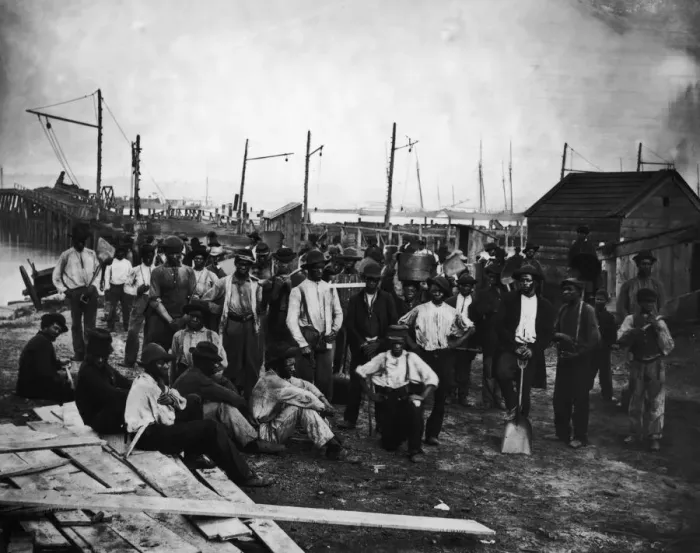 Framed Print : Black Workers Framed Print : Black Workers