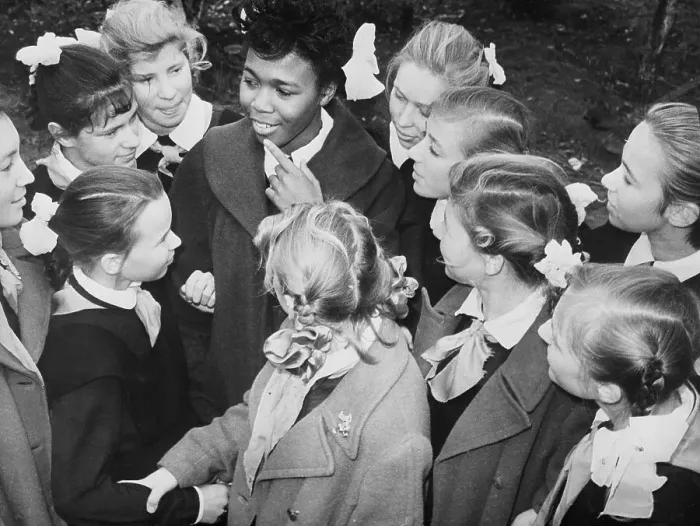 Framed Print : Black Youth Attending Russian School Framed Print : Black Youth Attending Russian School