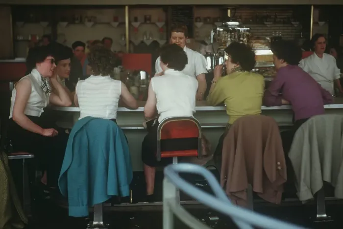 Framed Print : Blackpool. Ladies sitting at a bar in Blackpool, England circa 1954 Framed Print : Blackpool. Ladies sitting at a bar in Blackpool, England circa 1954