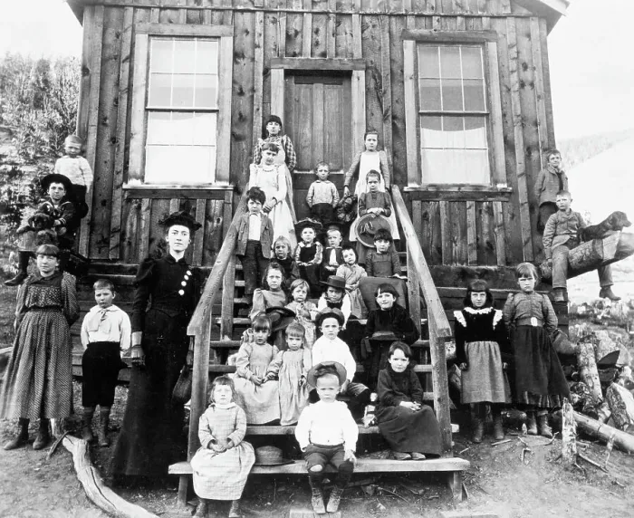 Framed Print : Blanche Lamont Standing with Students