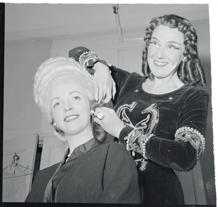 Framed Print : Blanche Thebom Dressing Marlys Ann Watters Hair Framed Print : Blanche Thebom Dressing Marlys Ann Watters Hair