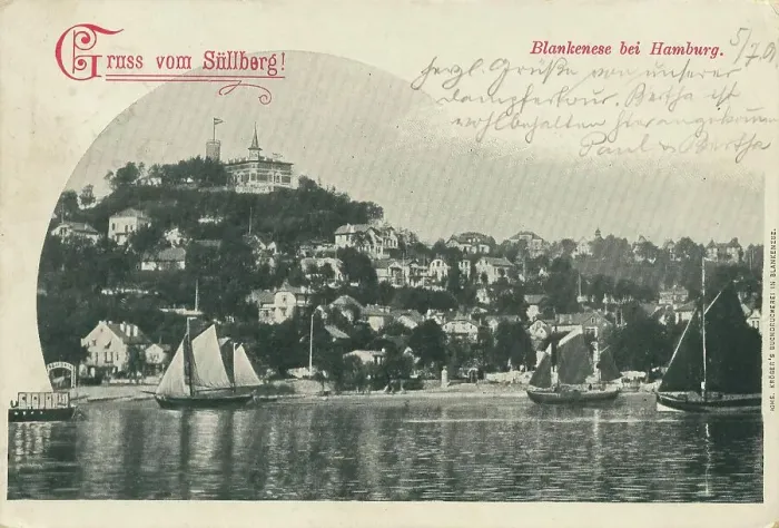 Framed Print : Blankenese with Suellberg, Hamburg, Germany, postcard with text, view around ca 1910, historical, digital reproduction of a historical postcard, public domain, from that time, exact date unknown Framed Print : Blankenese with Suellberg, Hamburg, Germany, postcard with text, view around ca 1910, historical, digital reproduction of a historical postcard, public domain, from that time, exact date unknown