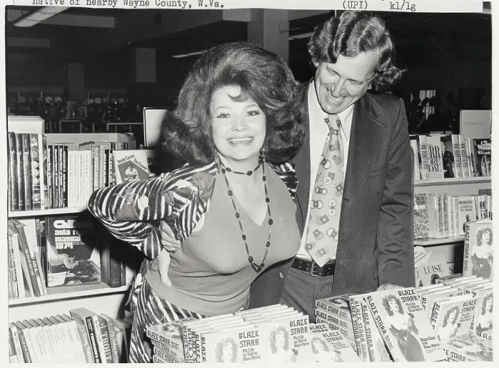 Framed Print : Blaze Starr and Huey Perry at Book Promotion Framed Print : Blaze Starr and Huey Perry at Book Promotion