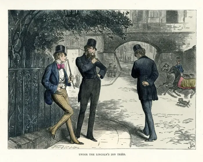 Framed Print : Bleak House - Under the Lincolns Inn trees Framed Print : Bleak House - Under the Lincolns Inn trees