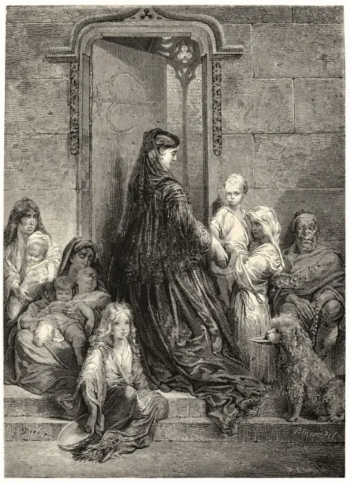Framed Print : Blessed are the charitable ones by Gustave Dore Framed Print : Blessed are the charitable ones by Gustave Dore