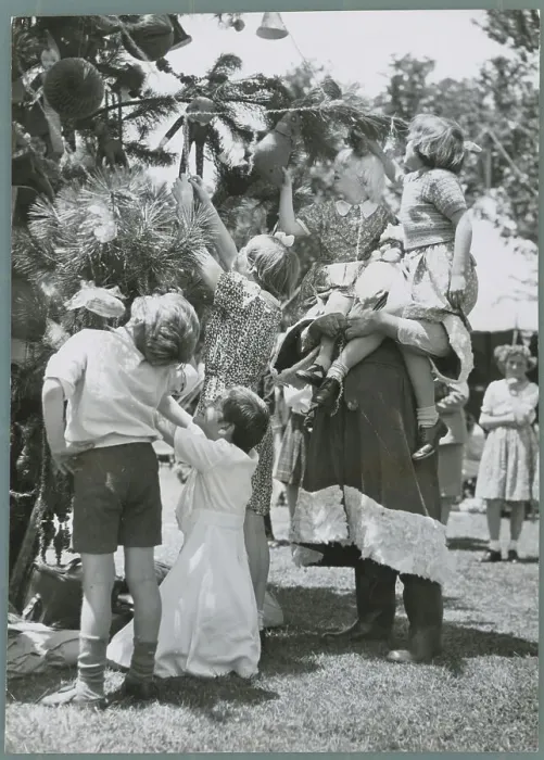 Framed Print : Blind Children Examining Christmas Tree Framed Print : Blind Children Examining Christmas Tree